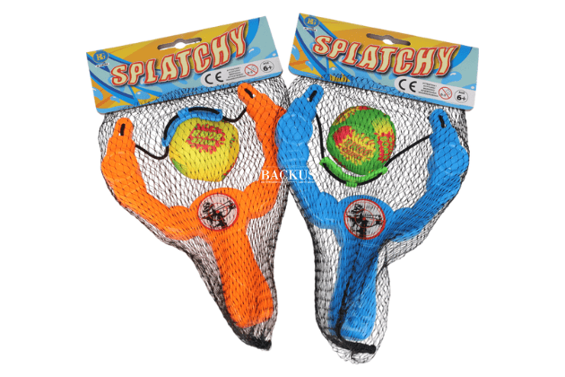 Waterbal met katapult